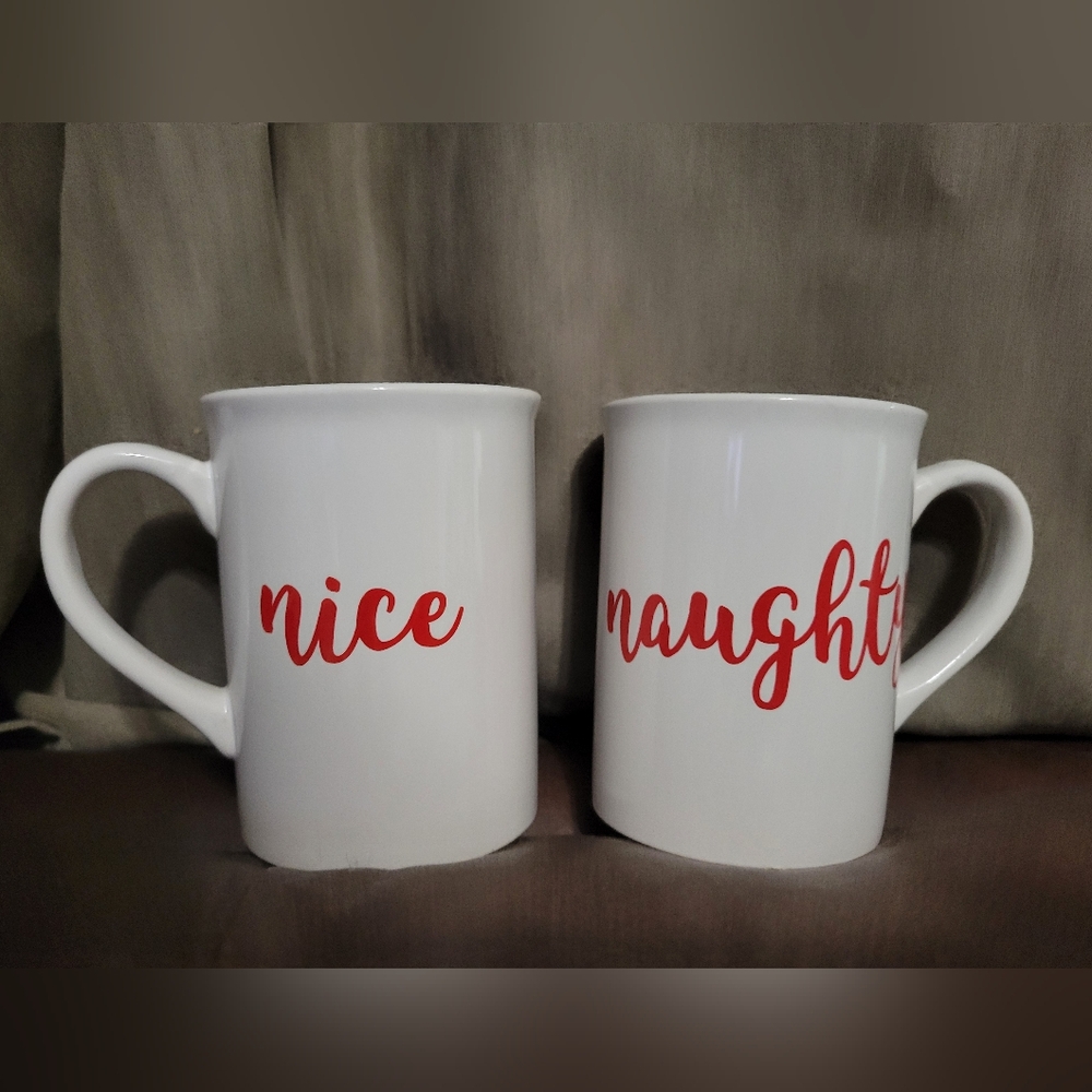 Double-sided Naughty/Nice Mugs